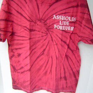 NEW ALF LADIES RED TYE DYE T-SHIRT  SIZE LARGE NEW WITHOUT TAGS